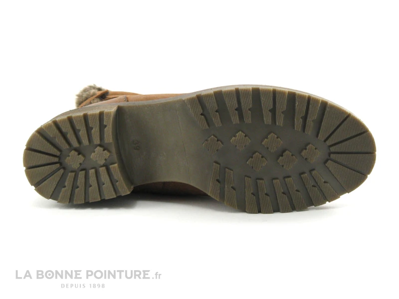 Com Un Point COTIS Camel - Bottine Cuir Marron Fourree – Image 7