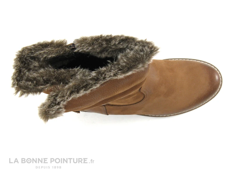 Com Un Point COTIS Camel - Bottine Cuir Marron Fourree – Image 6