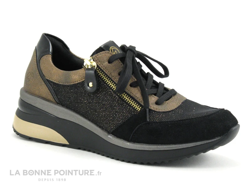 Remonte D2400-90 - Noir - Bronze Antique - Basket Compensee Femme – Image 5