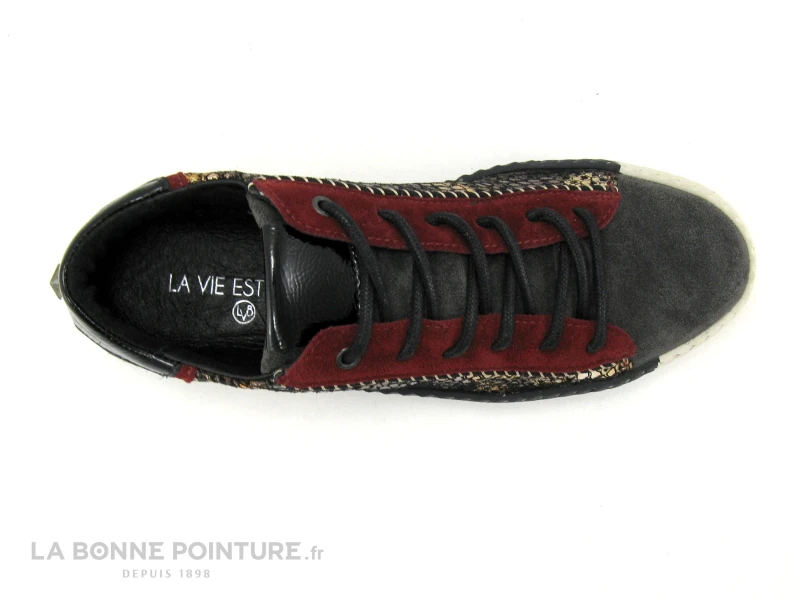 La Vie Est Belle FIGUIER - Basket Basse Femme - Gris Bronze Bordeaux – Image 6