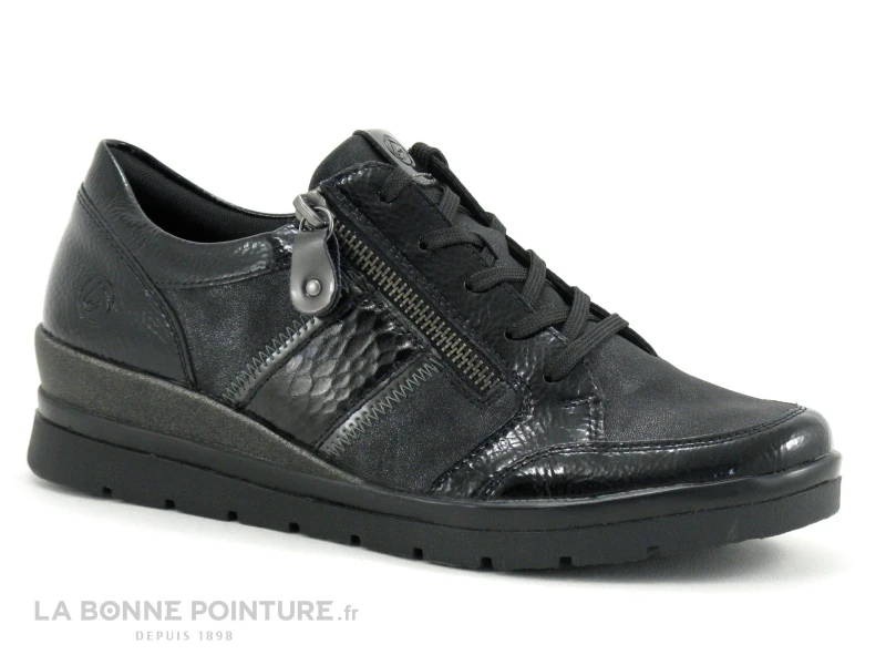 Remonte R0705-03 - Noir - Graphite - Basket Basse Confortable Femme