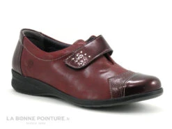 Suave Dallas 7510 TS Velcro - Maroon Multi - Chaussure Bordeaux Femme