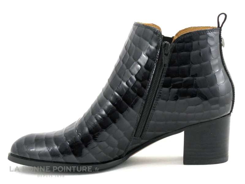MamZelle TILIA Croco Verni Noir - Boots Mode Femme – Image 3