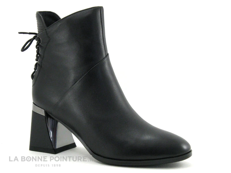 Metamorf Ose MACY Noir - Lacet Arriere - Boots Femme Talon Haut