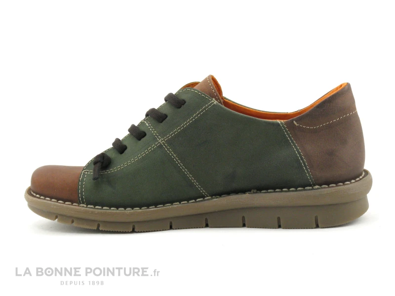 Alce Shoes 9361 Marron Kaki - Chaussure Basse Femme Bicolore – Image 3