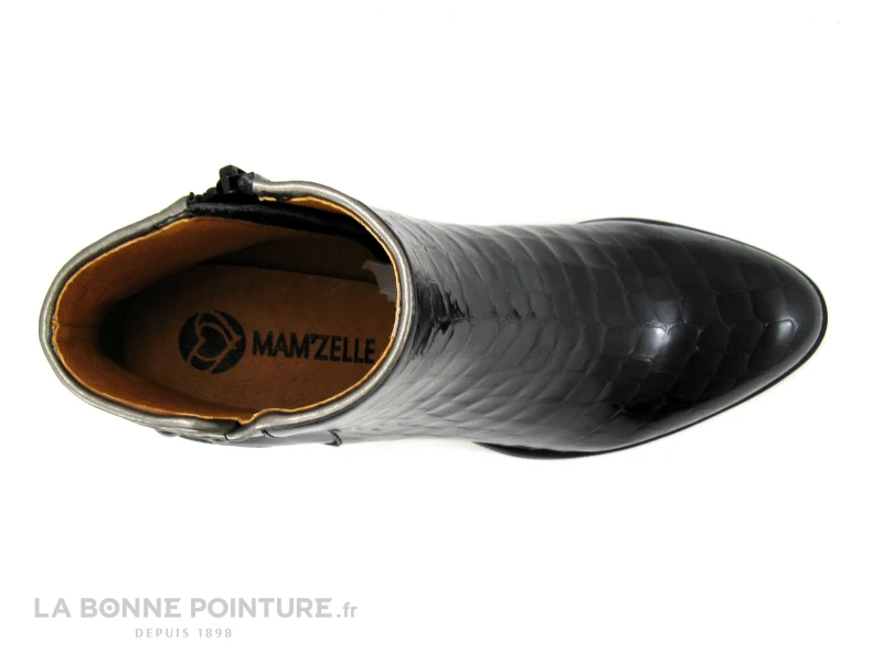 MamZelle TIKITA Croco Verni Noir - Bottine Femme – Image 6