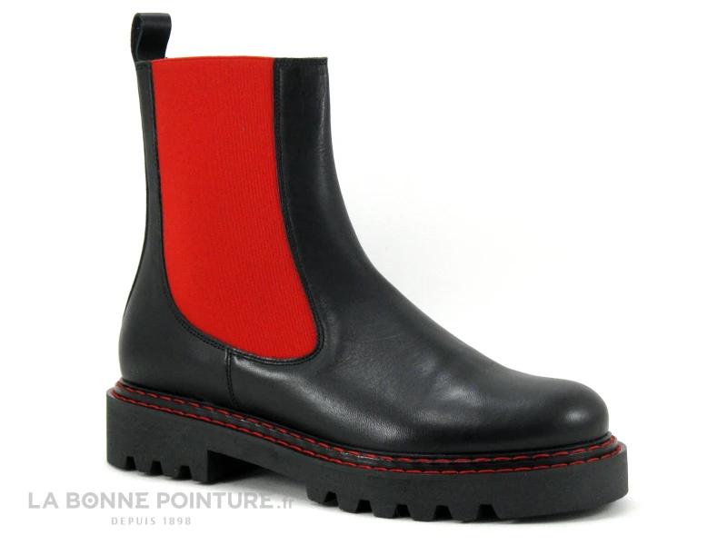 We Do CO99484B Noir - Elastique Rouge - Bottine Femme – Image 5