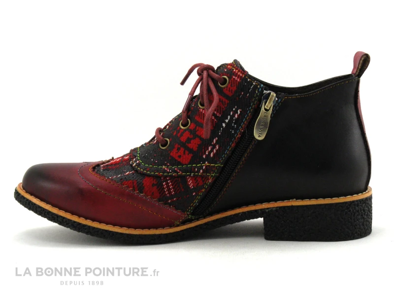Laura Vita COCRALIEO 17 Rouge Chaussures Montantes Zip Lacets – Image 3