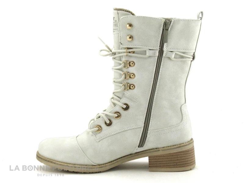 Mustang 1402 501 203 Glace - Bottine Blanche Femme – Image 3