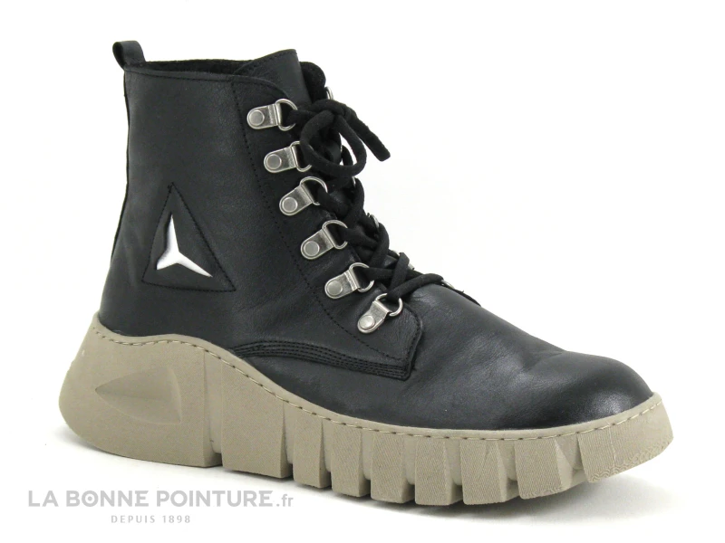 Karyoka IMANE Noir - Chaussure Montante Noire - Semelle Plateforme – Image 5