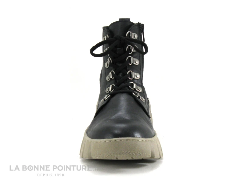 Karyoka IMANE Noir - Chaussure Montante Noire - Semelle Plateforme – Image 2