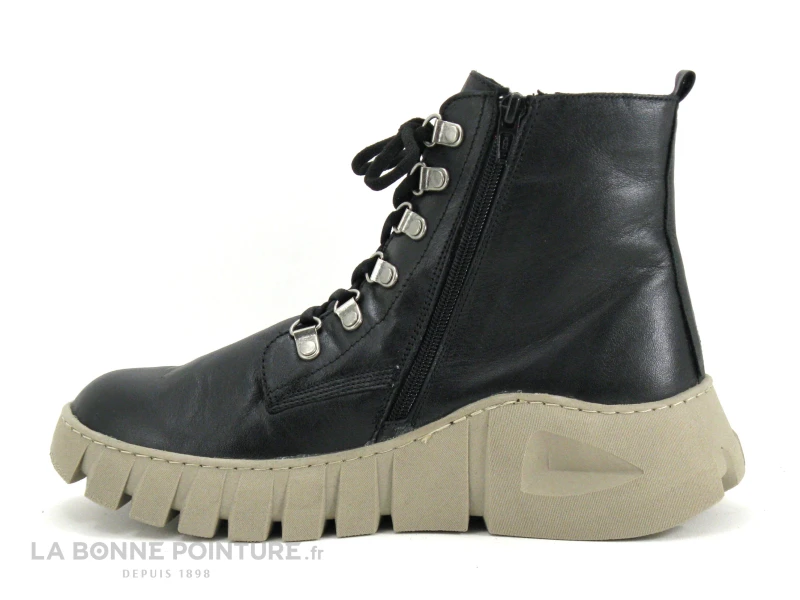 Karyoka IMANE Noir - Chaussure Montante Noire - Semelle Plateforme – Image 3