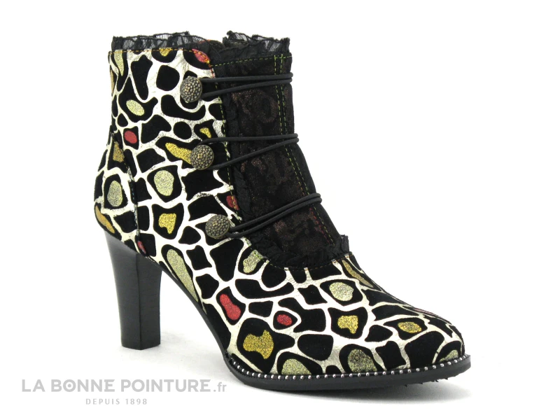 Laura Vita ALCBANEO 2301 Dore Boots Femme Talon Zip Leopard – Image 5