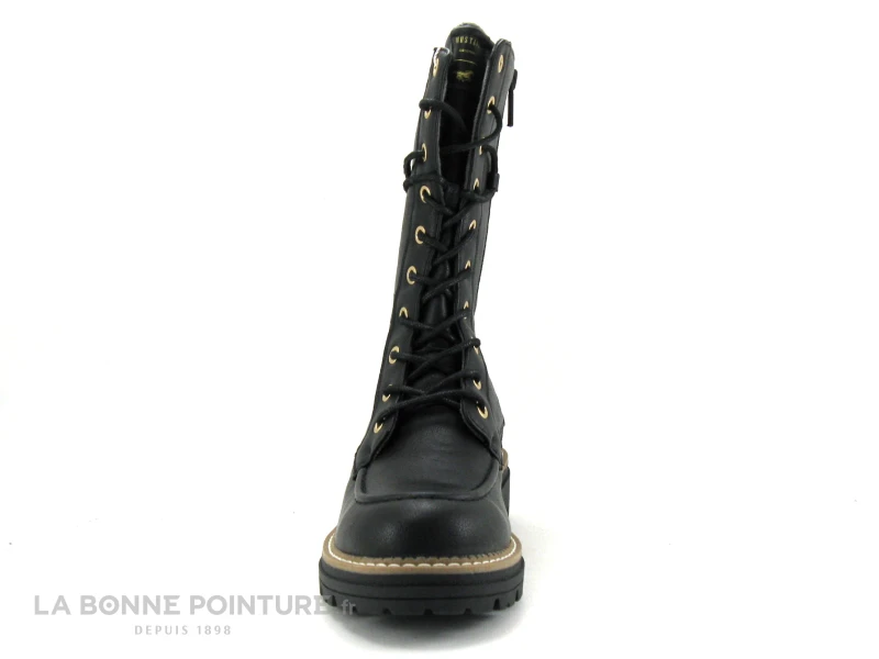 Mustang 1437 503 9 Noir - Bottine Noire Avec Semelle Crantee – Image 2