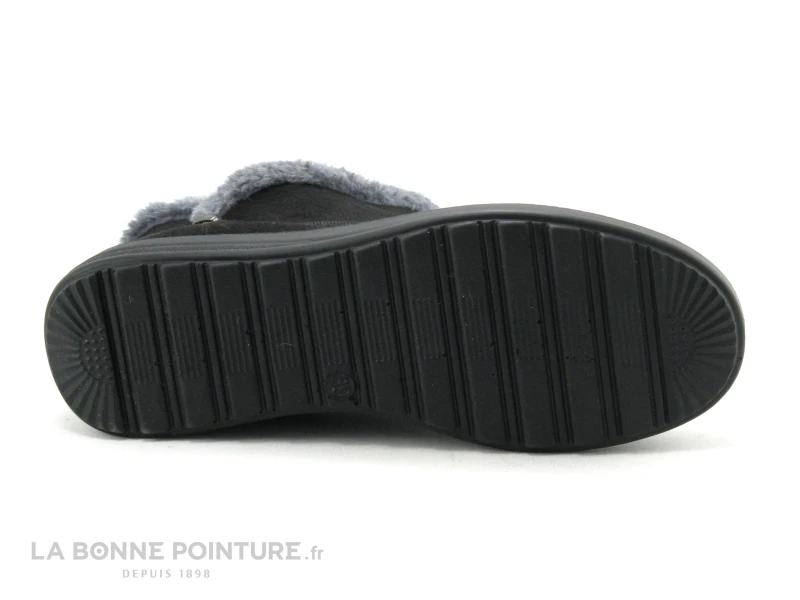 Sweet R CRUCHO Noir - Bottine Femme Interieur Fourrure Grise – Image 4