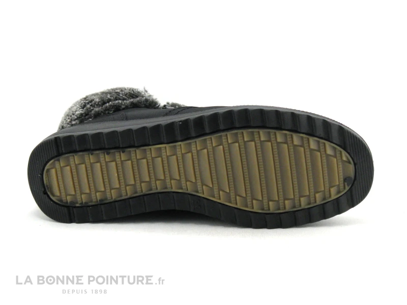 TopWay B853710 - Bottine Femme Textile Noir - Fourrure Grise – Image 4