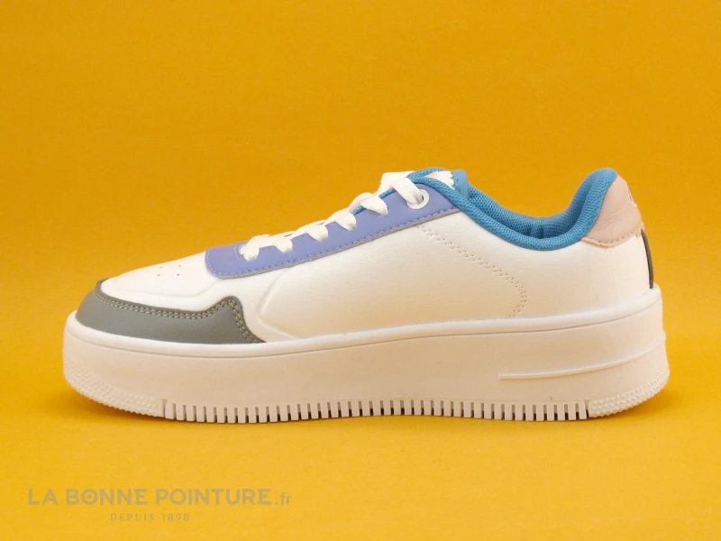 Champion REBOUND PLATFOR S11473 - Basket Blanc Bleu Gris Rose – Image 3
