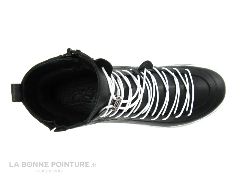 Lily Mood 26-1210 Noir - Elastique Blanc - Chaussure Montante Femme – Image 6