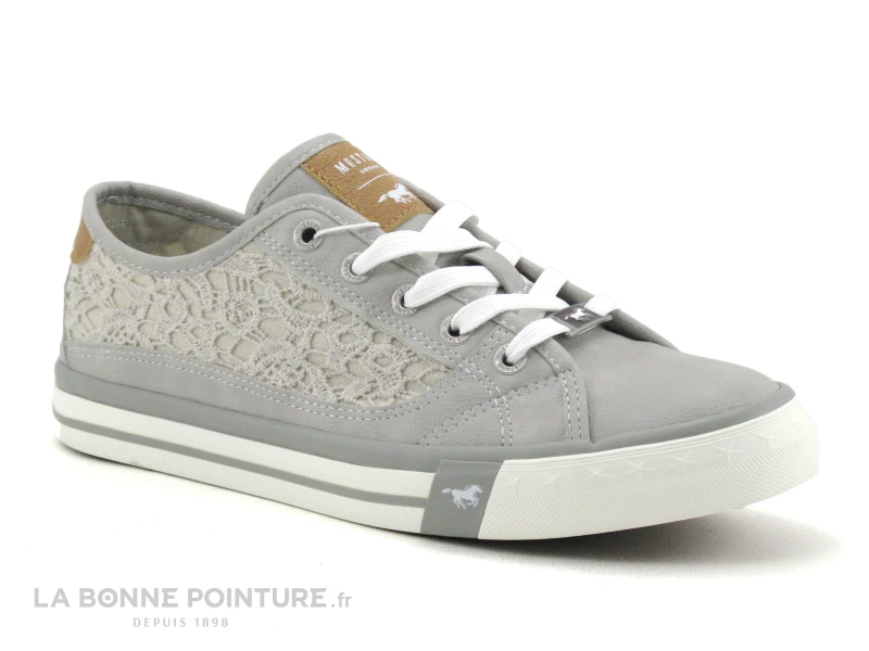 Mustang 1146-317-22 Hellgrau - Basket Grise Avec Dentelle – Image 5