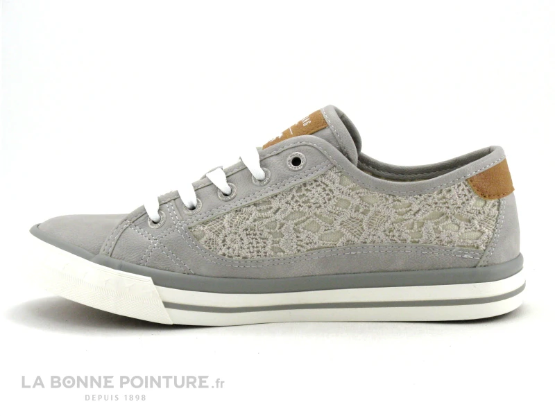 Mustang 1146-317-22 Hellgrau - Basket Grise Avec Dentelle – Image 3