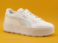 Puma KARMEN Shine - White - Fizzy Melon - Basket Plateforme