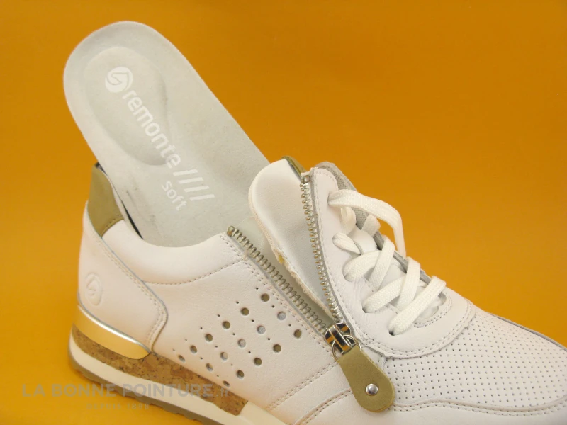 Remonte D2536-80 - Blanc Beige Argent - Basket Basse Femme – Image 5