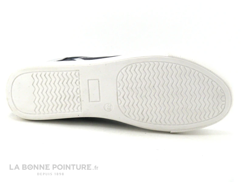 Morans ESPACE Marine - Argent - Basket Basse Femme En Cuir – Image 7