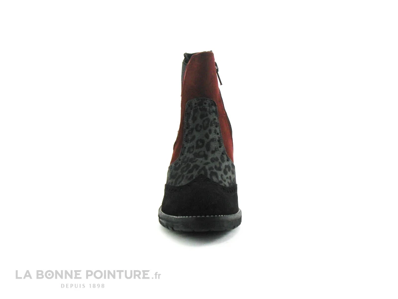 Geo Reino CALAFAL Noir Leopard Bordeaux - Bottine Talon – Image 2