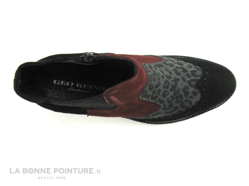 Geo Reino CALAFAL Noir Leopard Bordeaux - Bottine Talon – Image 6