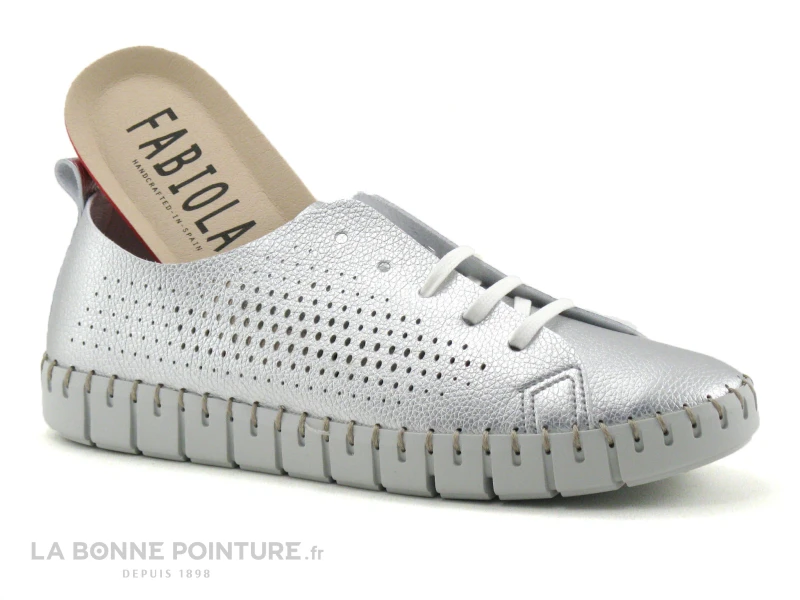 Fabiolas 25111 Silver - Basket Basse Femme Argent – Image 5