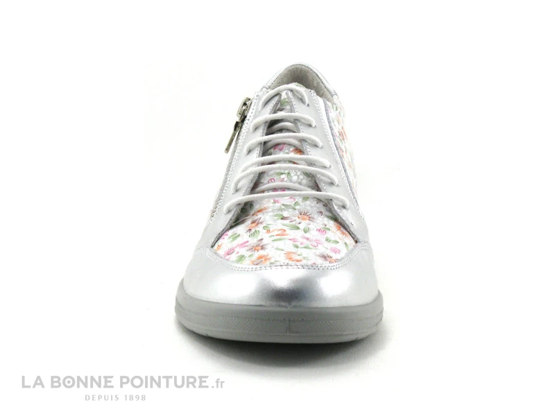 Pedi Girl ALET AMO Argent - Amande - Fleuri - Basket Compensee Femme – Image 2