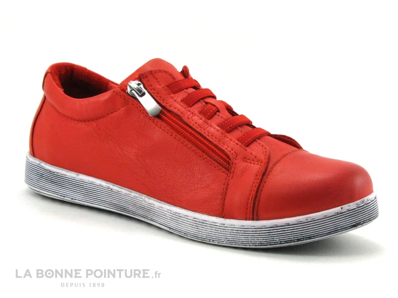Andrea Conti 0061715 021 - Basket Femme Cuir Rouge