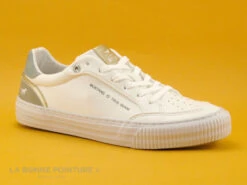 Mustang 1420-301-11 Weiss Mint - Basket Basse Femme - Blanc - Vert